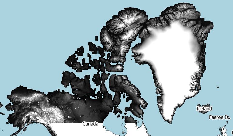 ArcticDEM coverage North-America